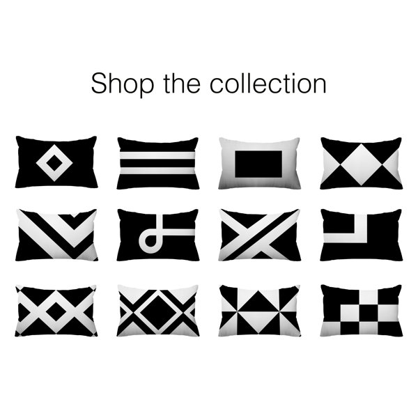 ULLI HOME York Geometric Indoor/Outdoor Throw Pillow Wayfair